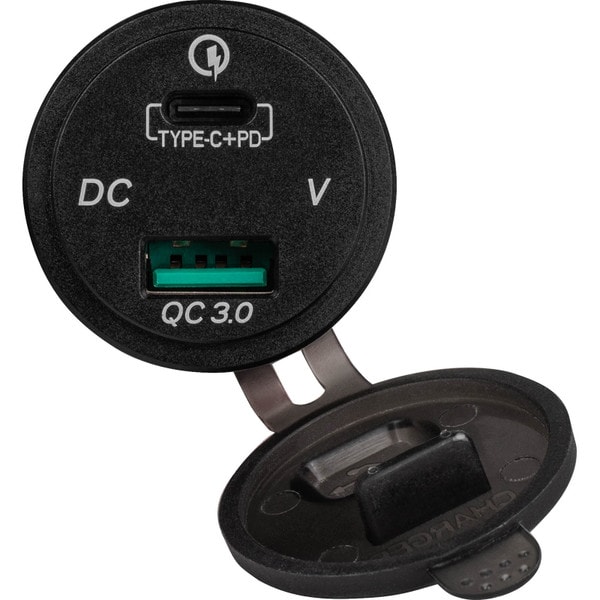 Main product image for USB-C PD and USB-A QC3.0 Dual Lighter Socket Replacem265-263